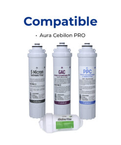 Cebilon Replacement Water Filters Set (Pack of 4) – Compatible with Cebilon Pro System (Includes Alkaline Filter)