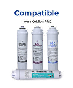 Cebilon Replacement Water Filters Set (Pack of 4) – Compatible with Cebilon Pro System (Includes Post Filter)