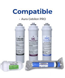 Cebilon Replacement Water Filters Set (Pack of 5) – Compatible with Cebilon Pro System (Includes Alkaline Filter)